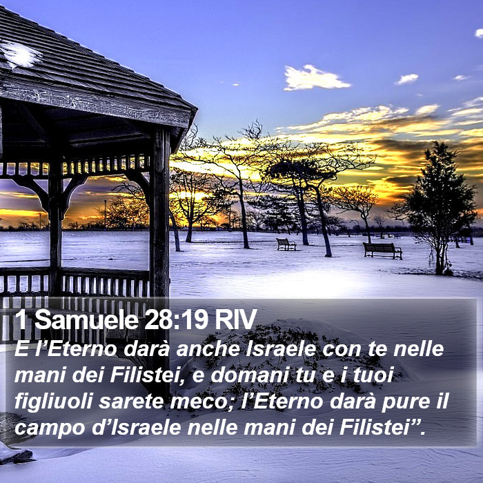 1 Samuele 28:19 RIV Bible Study