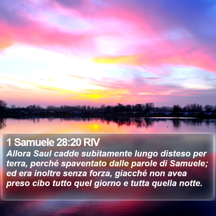 1 Samuele 28:20 RIV Bible Study