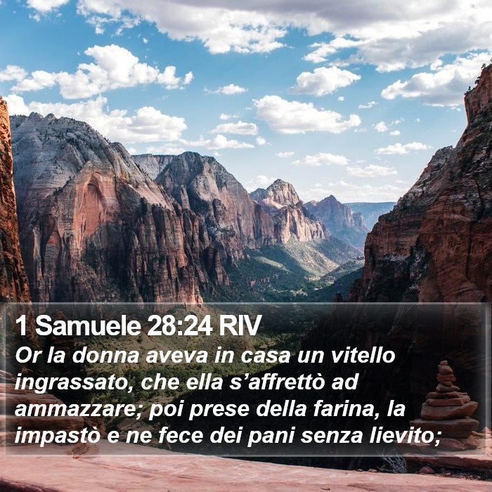 1 Samuele 28:24 RIV Bible Study