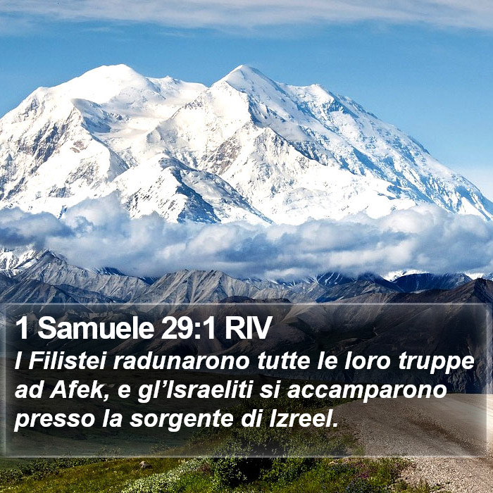 1 Samuele 29:1 RIV Bible Study