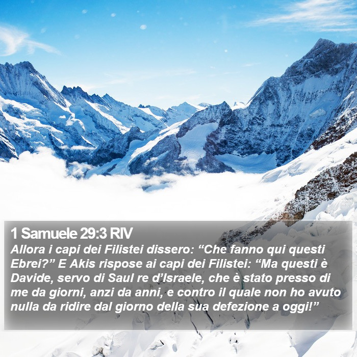 1 Samuele 29:3 RIV Bible Study