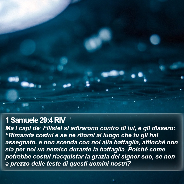 1 Samuele 29:4 RIV Bible Study