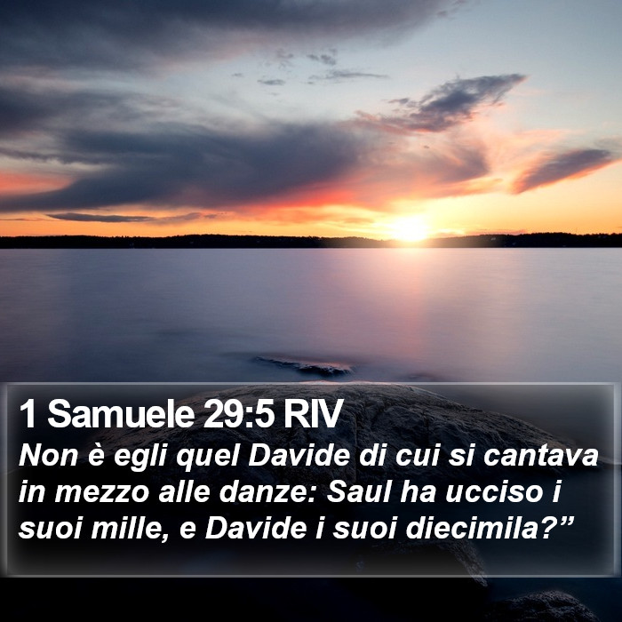 1 Samuele 29:5 RIV Bible Study