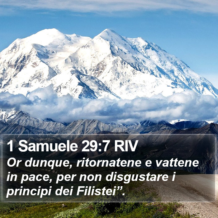 1 Samuele 29:7 RIV Bible Study