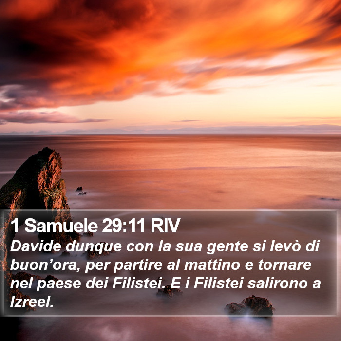 1 Samuele 29:11 RIV Bible Study