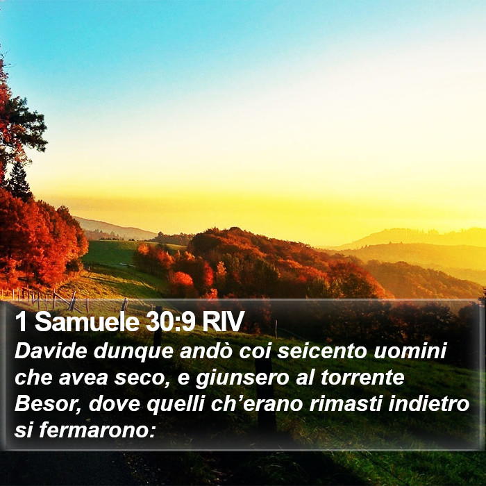 1 Samuele 30:9 RIV Bible Study