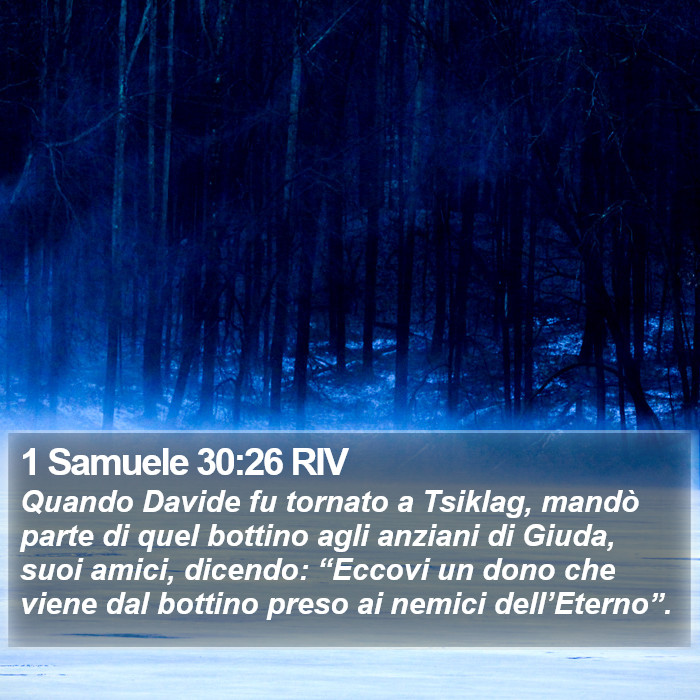 1 Samuele 30:26 RIV Bible Study