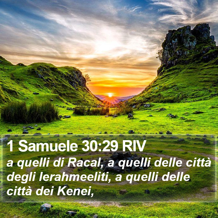 1 Samuele 30:29 RIV Bible Study