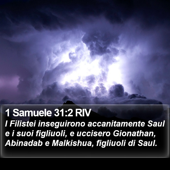 1 Samuele 31:2 RIV Bible Study