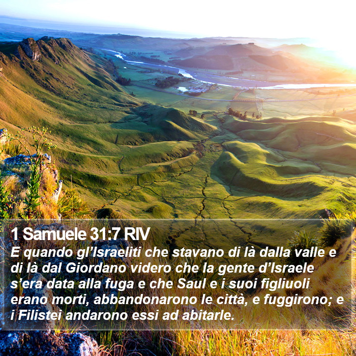 1 Samuele 31:7 RIV Bible Study