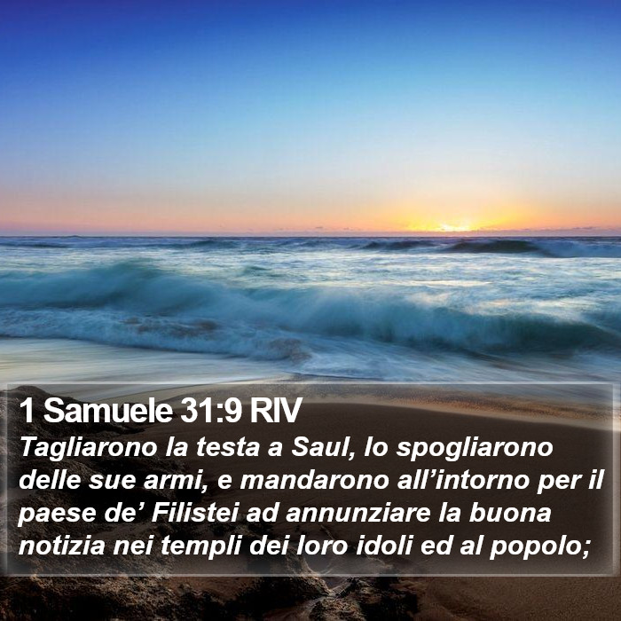 1 Samuele 31:9 RIV Bible Study