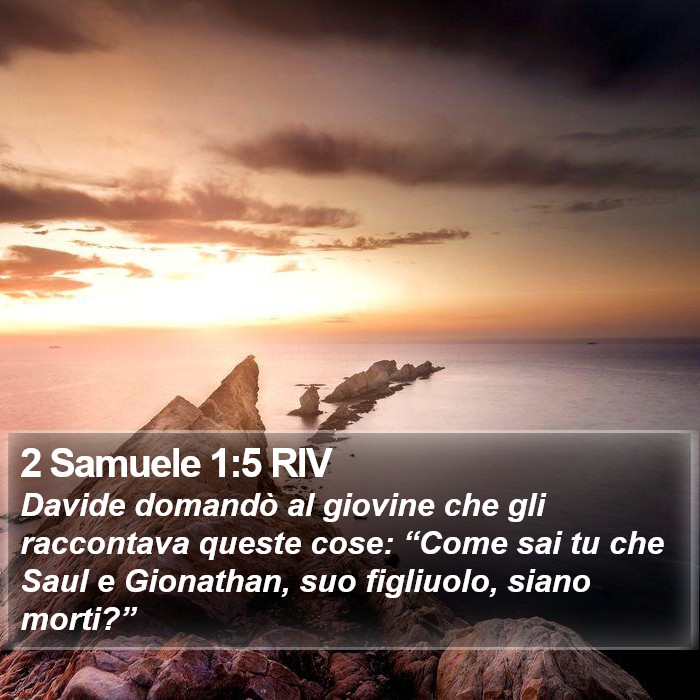 2 Samuele 1:5 RIV Bible Study