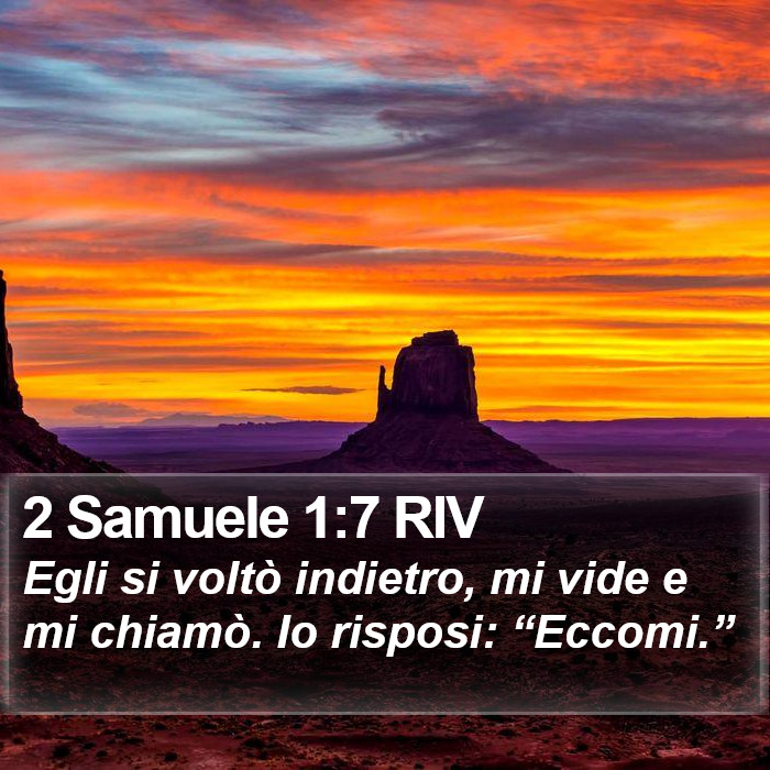 2 Samuele 1:7 RIV Bible Study