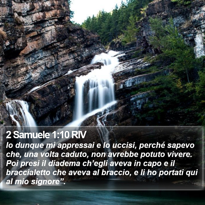 2 Samuele 1:10 RIV Bible Study