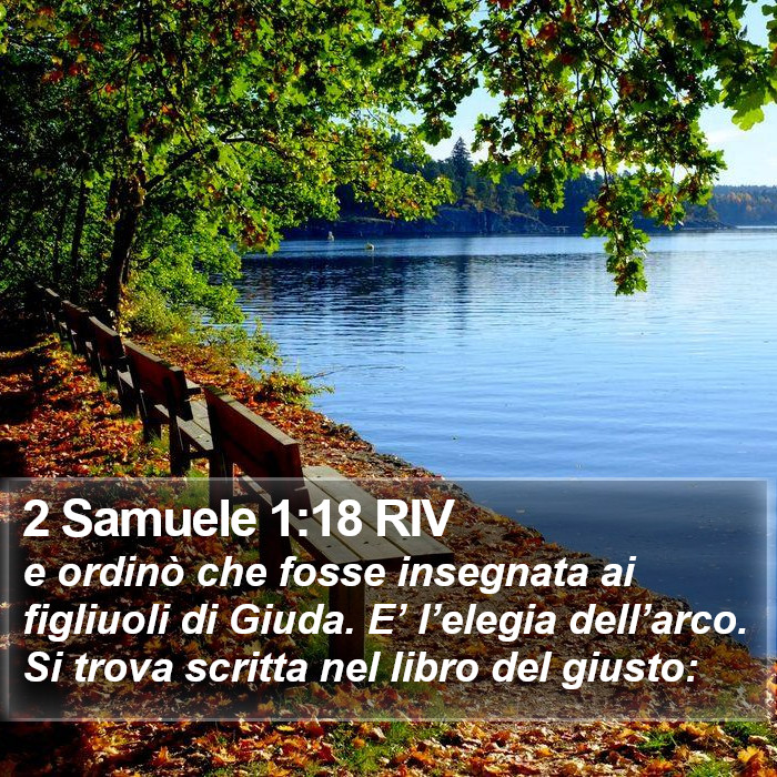 2 Samuele 1:18 RIV Bible Study