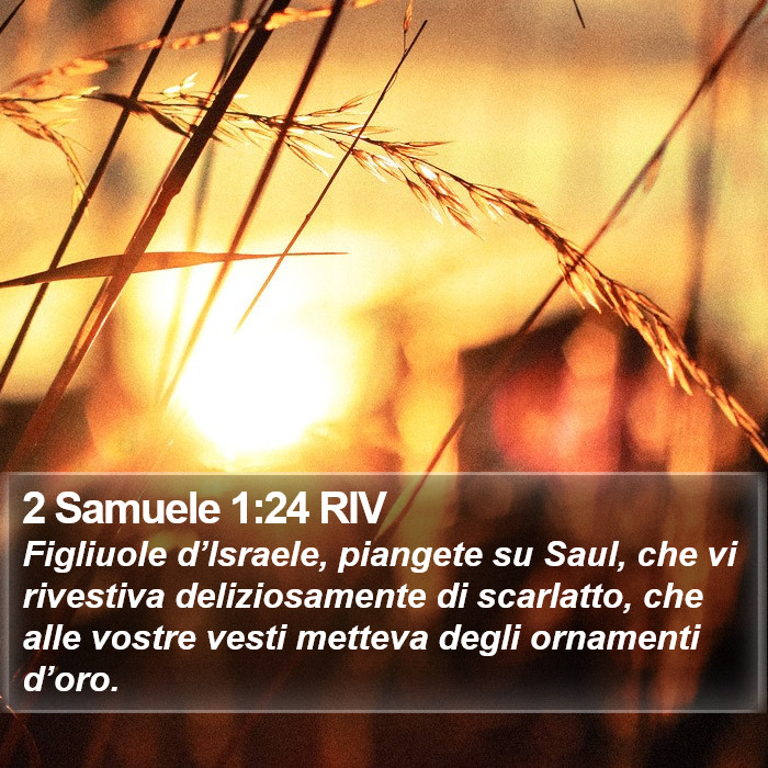 2 Samuele 1:24 RIV Bible Study