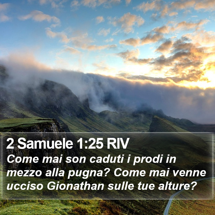 2 Samuele 1:25 RIV Bible Study