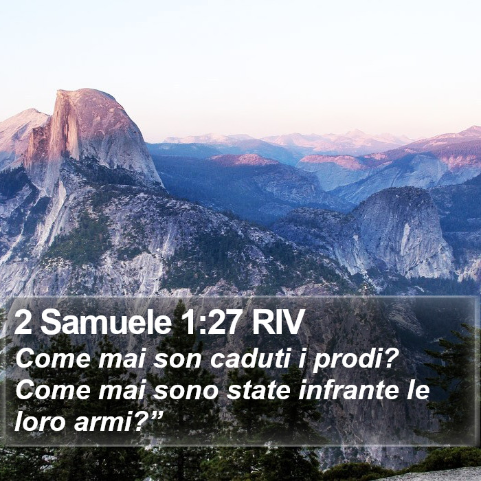 2 Samuele 1:27 RIV Bible Study