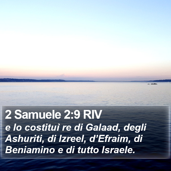 2 Samuele 2:9 RIV Bible Study