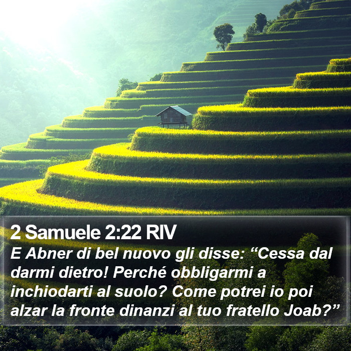 2 Samuele 2:22 RIV Bible Study