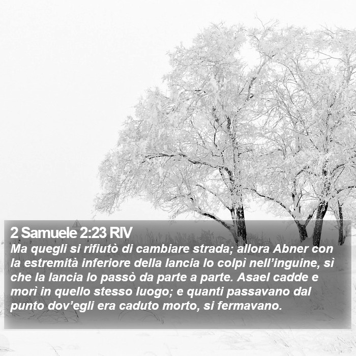 2 Samuele 2:23 RIV Bible Study