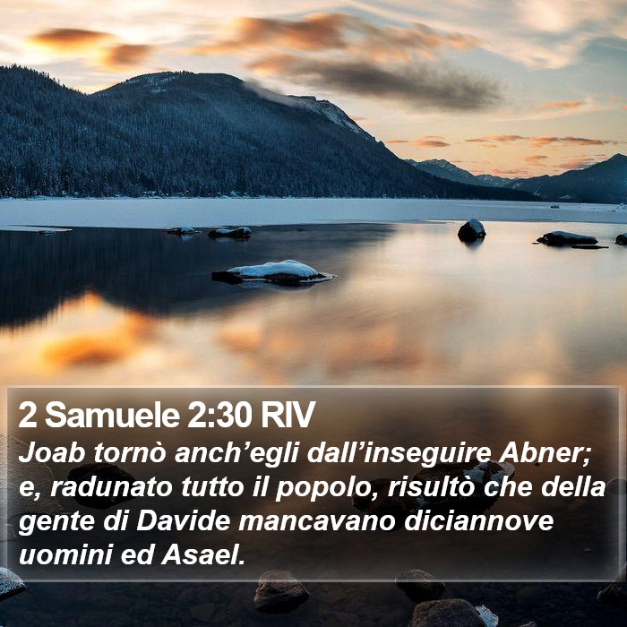 2 Samuele 2:30 RIV Bible Study