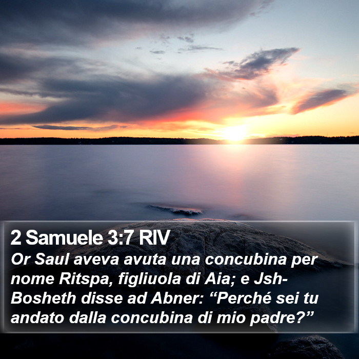 2 Samuele 3:7 RIV Bible Study