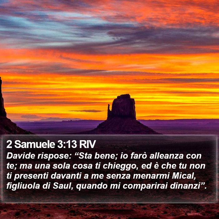 2 Samuele 3:13 RIV Bible Study