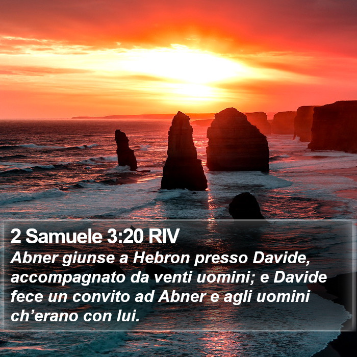 2 Samuele 3:20 RIV Bible Study