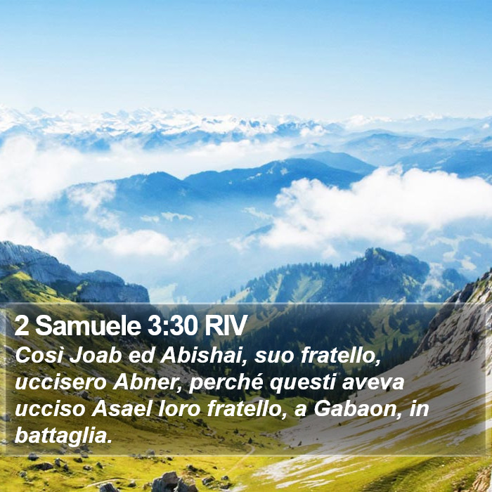 2 Samuele 3:30 RIV Bible Study