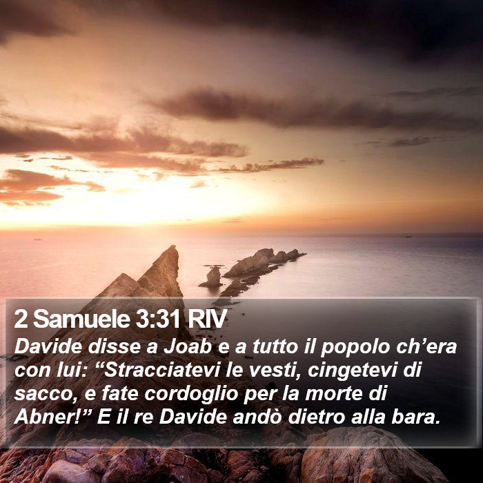 2 Samuele 3:31 RIV Bible Study