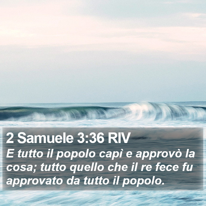 2 Samuele 3:36 RIV Bible Study