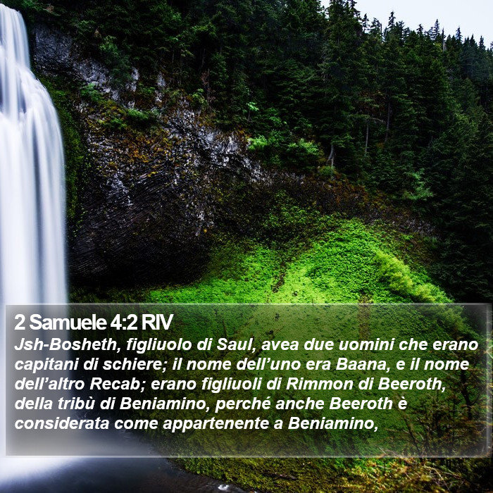 2 Samuele 4:2 RIV Bible Study