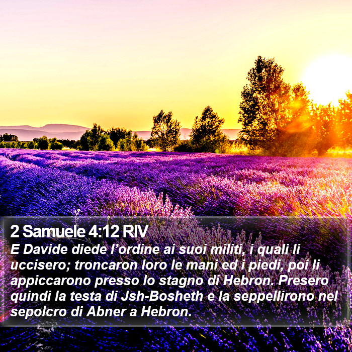 2 Samuele 4:12 RIV Bible Study