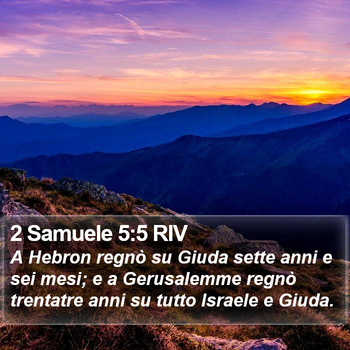 2 Samuele 5:5 RIV Bible Study