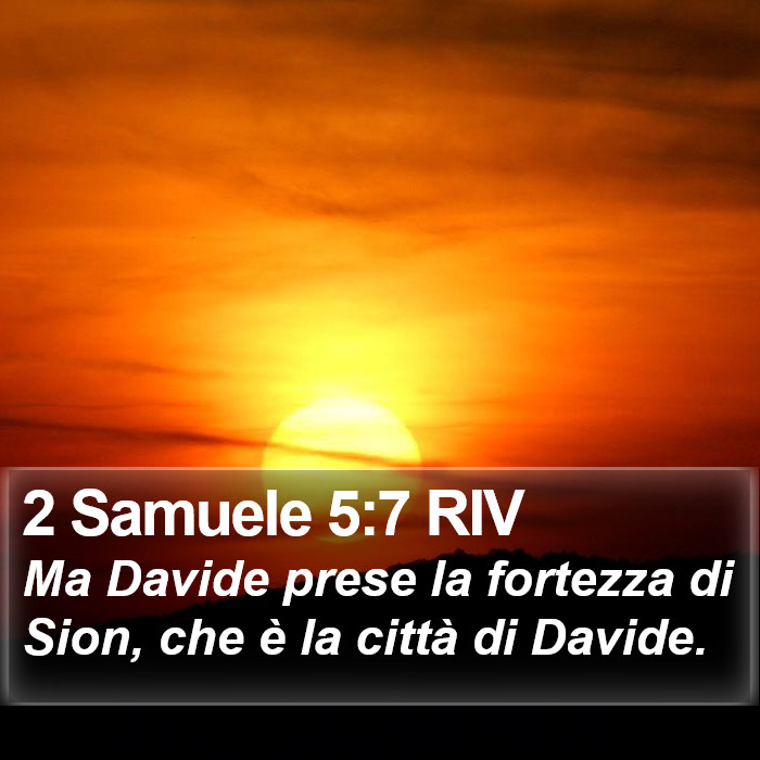 2 Samuele 5:7 RIV Bible Study