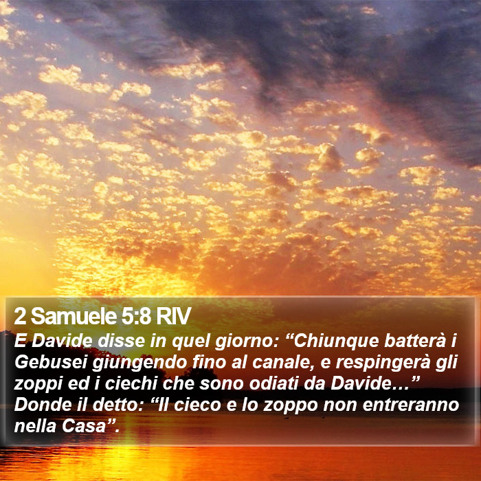 2 Samuele 5:8 RIV Bible Study