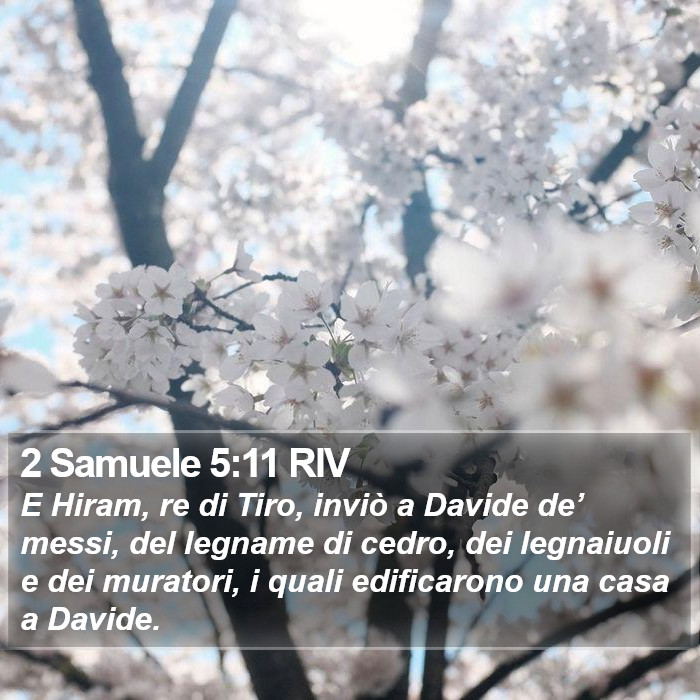 2 Samuele 5:11 RIV Bible Study