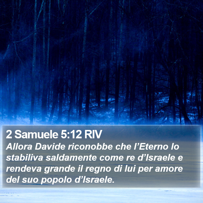 2 Samuele 5:12 RIV Bible Study