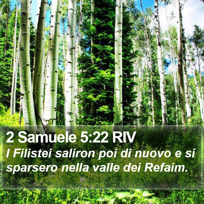 2 Samuele 5:22 RIV Bible Study