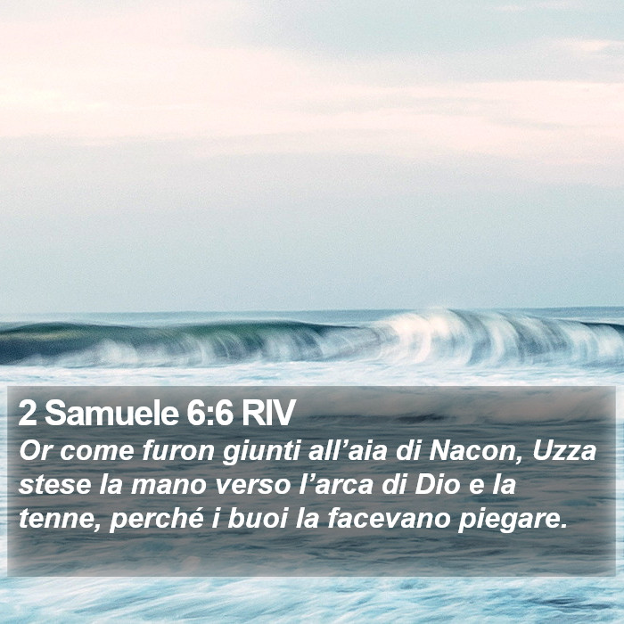 2 Samuele 6:6 RIV Bible Study
