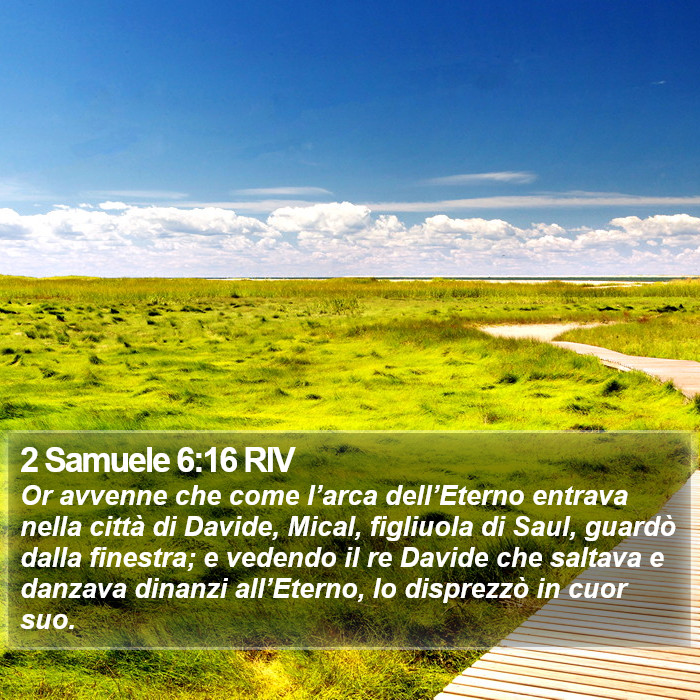 2 Samuele 6:16 RIV Bible Study