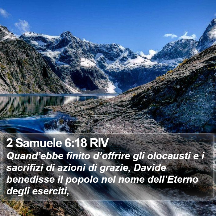 2 Samuele 6:18 RIV Bible Study