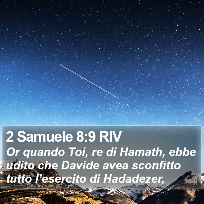 2 Samuele 8:9 RIV Bible Study