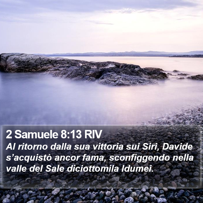 2 Samuele 8:13 RIV Bible Study