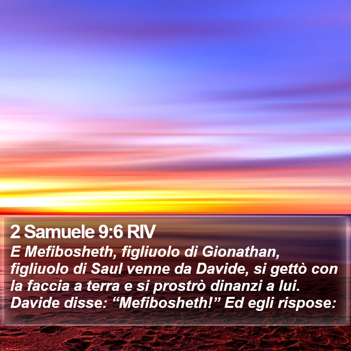2 Samuele 9:6 RIV Bible Study