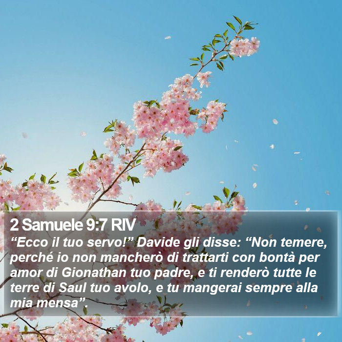 2 Samuele 9:7 RIV Bible Study