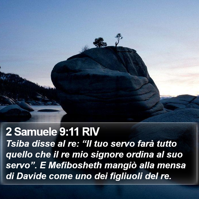 2 Samuele 9:11 RIV Bible Study