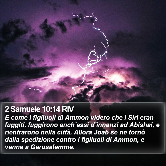 2 Samuele 10:14 RIV Bible Study