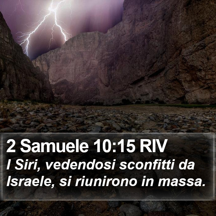 2 Samuele 10:15 RIV Bible Study